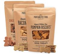CRAFTED BY HUMANS LOVED BY DOGS Portland Pet Food Company Lot de 3 friandises saines pour chien sans céréales en pain d'épices de qualité humaine