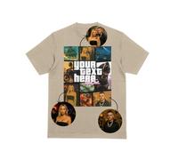 Crafted Memories - T-shirt personnalisé Vice Streets Collage | Ajoutez jusqu'à 3 photos | Vos photos dans un style de jeu vidéo emblématique | Unisexe, stone, XXL