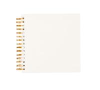 Craftelier - Album à anneaux pour projets de scrapbooking et travaux manuels | 30 feuilles blanc ivoire avec grammage de 190 g | Anneau à spirale dorée | Taille 20,32 x 20,32 cm