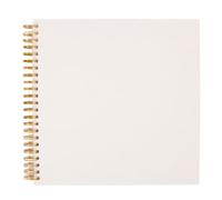Craftelier - Album d'anneaux Ivory 12" x 12" Ivoire pour projets de scrapbooking et d'artisanat | 30 feuilles de couleur ivoire avec un grammage de 190 gr. | Anneau en spirale dorée