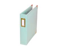 Craftelier - Album de bagues Ecoleather et 5 pochettes de 15,24 x 20,32 cm | Système de 2 anneaux en D en métal doré et porte-étiquettes | Dimensions : 23,5 x 23,5 x 5 cm - Turquoise
