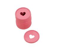 Craftelier - Anneaux en M en Métal avec Cœur Découpé pour Reliure des Agendas, Plannings, Carnets ou Albums de Scrapbooking et Artisanat | Lot de 9 Pièces de 35 mm Diamètre - Couleur Rose Bubblegum