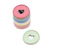 Craftelier - Anneaux en M en Métal avec Cœur Découpé pour Reliure des Agendas, Plannings, Carnets ou Albums de Scrapbooking et Artisanat | Lot de 9 Pièces de 35 mm Diamètre - Couleur Multicolore