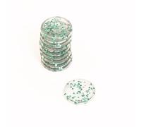 Craftelier - Anneaux en S en Pastique à Paillettes pour la Reliure des Agendas, Carnets de Notes ou Albums de Scrapbooking | Lot de 9 Pièces de 25 mm Diamètre - Couleur Turquoise avec Pailletté