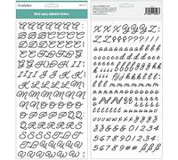 Craftelier - Autocollants Puffy de l'alphabet en majuscules et minuscules, chiffres et caractères spéciaux | Comprend 286 pièces - Dimensions approximatives : lettre majuscule 1,5 cm et minuscule 0,8