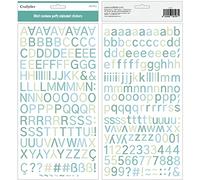 Craftelier - Autocollants Puffy de l'alphabet en majuscules et minuscules, chiffres et caractères spéciaux | Comprend 315 pièces - Taille lettre majuscule 1,8 cm et minuscule 1,6 cm | Couleur Mint
