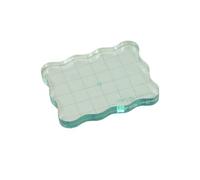 Craftelier - Bloc Ergonomique en Métacrylate Carré pour Estampe de Sceaux de Forme Rapide et Précise | Facile à Nettoyer | Dimensions 8,9 cm x 7 cm x 1 cm - Couleur Turquoise Translucide