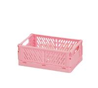 Craftelier - Boîte pliable pour l'organisation et le stockage de matériaux | Design empilable | Taille S | Couleur rose - Dimensions de la boîte ouverte : 15 x 9,5 x 5,7 cm