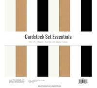 Craftelier Cardstock Essentials Lot de 24 cartons double face pour projets de cartes, scrapbooking et travaux manuels 240 g 30,5 x 30,5 cm