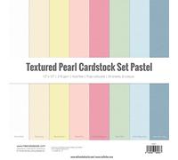 Craftelier - Cardstock Pack | Pack de 24 cartes pour projets de scrapbooking et d'artisanat | Texture perlée pastel - Dimensions 30 x 30 cm | Grammage 216 gr. 64667