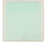 Craftelier - Classeur en forme d'accordéon pour papiers, cartes et matériaux de scrapbooking | Dimensions : 33,6 x 33,3 x 3,5 cm (13,23" x 13,11" x 1,38") - Couleur translucide et turquoise