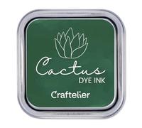 Craftelier - Collection de Encres à Base d'Eau | Boîte Métallique avec Fermeture Forte | Tampons Acryliques ou en Caoutchouc et Surfaces Poreuses | 21 Couleurs (Cactus)