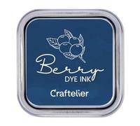 Craftelier - Collection d'encres à base d'eau | Boîte métallique à fermeture forte | tampons acryliques ou caoutchouc et surfaces poreuses | 21 couleurs (Berry)