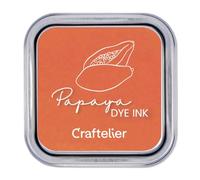 Craftelier - Collection d'encres à base d'eau | Boîte métallique à fermeture forte, tampons acryliques ou caoutchouc et surfaces poreuses | 21 couleurs (papaye)