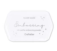 Craftelier - Collection d'encres à base d'eau | Boîte métallique à fermeture forte, tampons acryliques ou caoutchouc et surfaces poreuses | 21 couleurs (transparent)