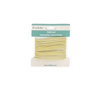 Craftelier - Corde élastique en caoutchouc pour l'artisanat et le scrapbooking | Fabriqué en latex et emballé avec du fil de polyester | Diamètre 2,5 mm et Longueur 2 m - Couleur jaune pastel