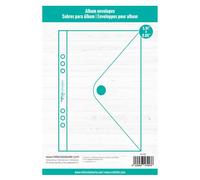 Craftelier - Enveloppes Transparentes pour Classeur, Album ou Reliure à 6 Anneaux avec Fermeture Velcro | Inclut 3 Enveloppes | Couleur Transparente - Disponible en 3 Tailles Différentes (6" x 8")