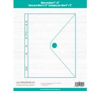 Craftelier - Enveloppes Transparentes pour Classeur, Album ou Reliure à 6 Anneaux avec Fermeture Velcro | Inclut 3 Enveloppes | Couleur Transparente - Disponible en 3 Tailles Différentes (9" x 12")