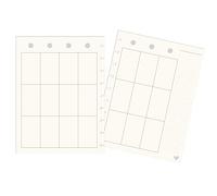 Craftelier - Feuilles quadrantes hebdomadaires pour planners personnalisés avec reliure à anneaux de disque | Comprend 25 feuilles prédécoupées à 9 anneaux | Taille 17,77 x 23,45 cm (6,98" x 9,23")