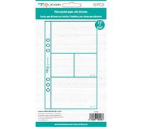 Craftelier - Housses transparentes en plastique avec 4 poches pour albums photo personnalisés | Comprend 10 pochettes 4" x 8" (10,16 x 20,32 cm) | Compatible avec les albums à 6 anneaux