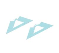 Craftelier - Jeu de 2 carrés pour la reliure à coins arrondis | Outil parfait pour la reliure d'agendas, de carnets ou d'albums | Disponible en deux tailles de 1/4" et 1/2" - Couleur Turquoise