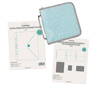 Craftelier - Kit d’Organisation de Timbres et Matrices | Comprend Étui Organisateur un Système de 2 Anneaux D-Ring, Housses et Feuilles Magnétiques et Enveloppes en Plastique | Taille 6" x 8"