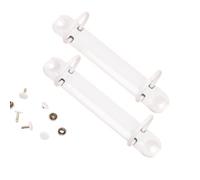 Craftelier - Kit de 2 Mecanismos de Anillas para Fundas de 15 x 20 cm + 4 Brads para Agendas, Mini Álbums, Cuadernos o Planners de Scrapbooking | Tamaño 12,2 cm - Anillas Ø 3,17 cm - Color (Blanc)