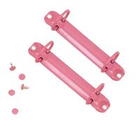 Craftelier - Kit de 2 Mecanismos de Anillas para Fundas de 15 x 20 cm + 4 Brads para Agendas, Mini Álbums, Cuadernos o Planners de Scrapbooking | Tamaño 12,2 cm - Anillas Ø 3,17 cm - Color Bubblegum