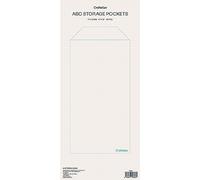 Craftelier - Kit de 20 enveloppes de rangement transparentes pour abécédaires, tampons ou autocollants de scrapbooking et autres travaux manuels | Dimensions : 15,24 x 33,02 cm (6 x 13")