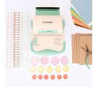 Craftelier - Kit d'initiation à la reliure | Set avec mini reliure Minty Duo, anneaux type Wire - O et disque, cartons pour créer des albums, des planners et des cahiers personnalisés