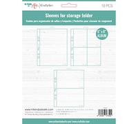 Craftelier - Lot de 10 Pochettes en Plastique Transparent avec Compartiments de Différentes Tailles Compatibles avec le Stamp & Die Organiser | Taille Approx. 6" x 8" (15.24 x 20.32 cm)