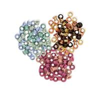 Craftelier - Lot de 180 œillets standard de couleurs assorties pour décorer des projets de scrapbooking et d'artisanat | Compatible avec la Crop-A-Dile | Diamètre env. 5 mm et extérieur 8 mm