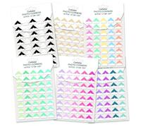 Craftelier - Lot de 240 coins autocollants de différentes couleurs | Idéal pour placer, décorer et protéger des photos | Sans acide ni lignes | Taille 1,7 cm (0,67")