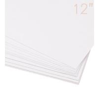 Craftelier Lot de 25 cartons double face | Matériau idéal pour projets de cartes, scrapbooking et travaux manuels | Grammage 250 g/m² | Taille 30,5 x 30,5 cm (12" x 12") - Blanc