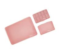Craftelier - Lot de 3 boîtes de rangement et d'organisation | Rose pastel - 2 tailles différentes (grande boîte : 26,5 x 17,8 x 4,2 cm et petites boîtes : 14,5 x 9,2 x 3,2 cm)