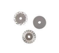 Craftelier - Lot de 3 lames de cutter rotatif 45 mm | ondulé, zigzag, discontinu | acier