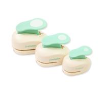 Craftelier - Lot de 3 Perforatrices à Levier de Cercles Festonné | Tailles 3/8" + 5/8" + 1" | Convient pour Papier et le Carton | Idéal pour les Projets d'Artisanat et de Scrapbooking
