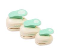 Craftelier - Lot de 3 Perforatrices à Levier de Cercles | Tailles 3/8" + 5/8" + 1" | Convient pour Papier et le Carton | Idéal pour Fabrication de Cartes, l'Artisanat et les Projets de Scrapbooking