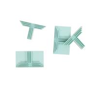 Craftelier Lot de 4 angles en T pour carton et création de séparateurs de 1,5 mm, 2 mm et 3 mm d’épaisseur Turquoise