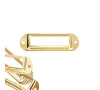 Craftelier - Lot de 4 Porte-étiquettes Métalliques de Base pour la Décoration de vos Projets de scrapbooking et l'étiquetage d'albums, d'agendas ou de carnets | Taille 7 x 2 cm - Couleur Or