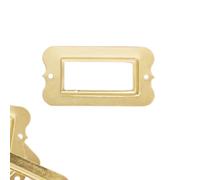 Craftelier - Lot de 4 Porte-étiquettes Métalliques Royaux pour la Décoration de vos Projets de scrapbooking et l'étiquetage d'albums, d'agendas ou de carnets | Taille 7 x 2 cm - Couleur Or