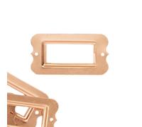 Craftelier - Lot de 4 Porte-étiquettes Métalliques Royaux pour la Décoration de vos Projets de scrapbooking et l'étiquetage d'albums, d'agendas ou de carnets | Taille 7 x 2 cm - Couleur Or Rose