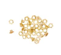 Craftelier - Lot de 40 Oeillets à Fleurs | Idéal pour Le Scrapbooking et Le Bricolage | Valable pour Différents Matériaux | Taille de 5 mm à l'intérieur et 10 mm à l'extérieur - Couleur Or