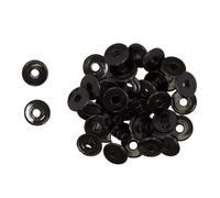 Craftelier - Lot de 40 Oeillets Wide Idéal pour le Scrapbooking et le Artisanat | Approprié pour Différents Matériaux | Taille Diamètre Intérieur 5 mm et Extérieur 13 mm - Couleur Noir