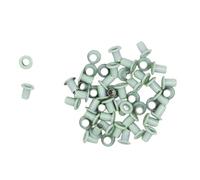 Craftelier - Lot de 50 Mini Oeillets Idéal pour le Scrapbooking et l'Artisanat | Valable pour Différents Matériaux | Taille Diamètre Intérieur 3 mm et Extérieur 5 mm - Couleur Vert Menthe