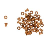 Craftelier - Lot de 50 Mini Oeillets Idéal pour le Scrapbooking et l'Artisanat | Valable pour Différents Matériaux | Taille Diamètre Intérieur 3 mm et Extérieur 5 mm - Couleur Chocolat