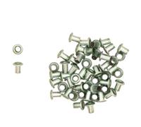 Craftelier - Lot de 50 Mini Oeillets Métalliques Idéal pour le Scrapbooking et l'Artisanat | Valable pour Différents Matériaux | Taille Diamètre Intérieur 3 mm et Extérieur 5 mm - Couleur Turquoise