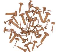 Craftelier - Lot de 50 pinces ou relieurs de trois tailles différentes | Idéal pour embellir des étiquettes ou décorer des projets de cartes, scrapbooking et autres travaux manuels | Couleur chocolat
