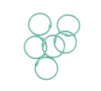 Craftelier - Lot de 6 Anneaux de Reliure en Métal pour Scrapbooking et Crafting | Anneaux pour Albums, Carnets, Planners ou Agendas | Taille Ø 30 mm - Couleur Turquoise