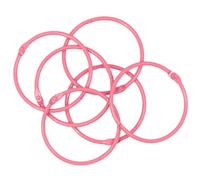 Craftelier - Lot de 6 Anneaux de Reliure en Métal pour Scrapbooking et Crafting | Anneaux pour Albums, Carnets, Planners ou Agendas | Taille Ø 60 mm - Couleur Rose